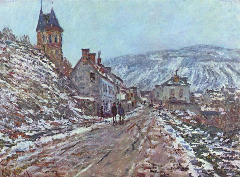 Claude Monet Street near Vetheuil in Winter